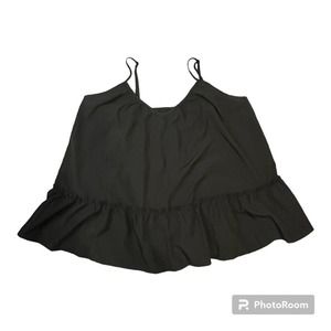 SHEIN Women's Curve Black Tank Style 1XL Loose Fit Spaghetti‎ Strap Sleeveless